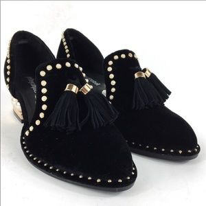 Jeffrey Campbell civil black suede loafer size 7.5
